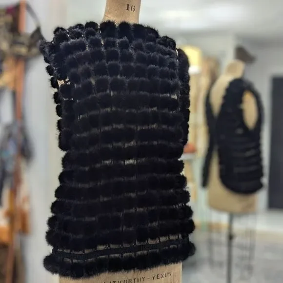 Sold - Mink Crochet Vest - Picture 2 of 6